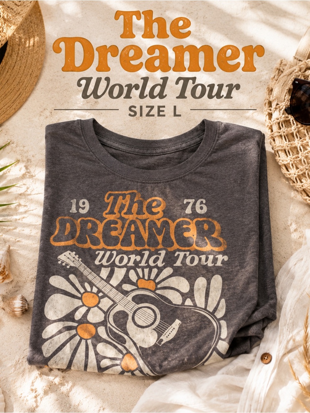 The Dreamer World Tour Graphic Tee - Charcoal